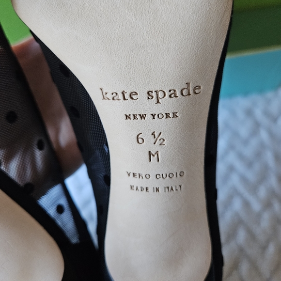 Kate Spade NY Lasalle Polka Dot Mesh Heels Size 6.5M - Picture 5 of 14